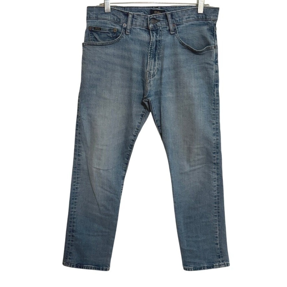 Polo Ralph Lauren Jeans Mens 30x30 Blue Hampton Relaxed Straight Denim Zip Fly